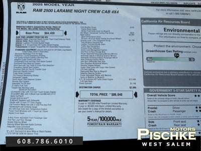 2025 RAM 2500 Laramie Crew Cab 4x4 6'4' Box