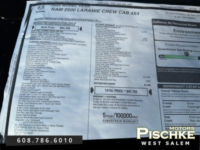 2025 RAM 2500 Laramie Crew Cab 4x4 6'4' Box