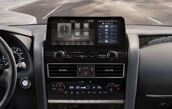 2023 Nissan Armada touchscreen and front console | Pischke Motors Nissan in La Crosse WI