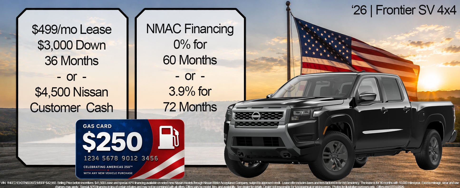 Nissan Frontier Offers 0%
