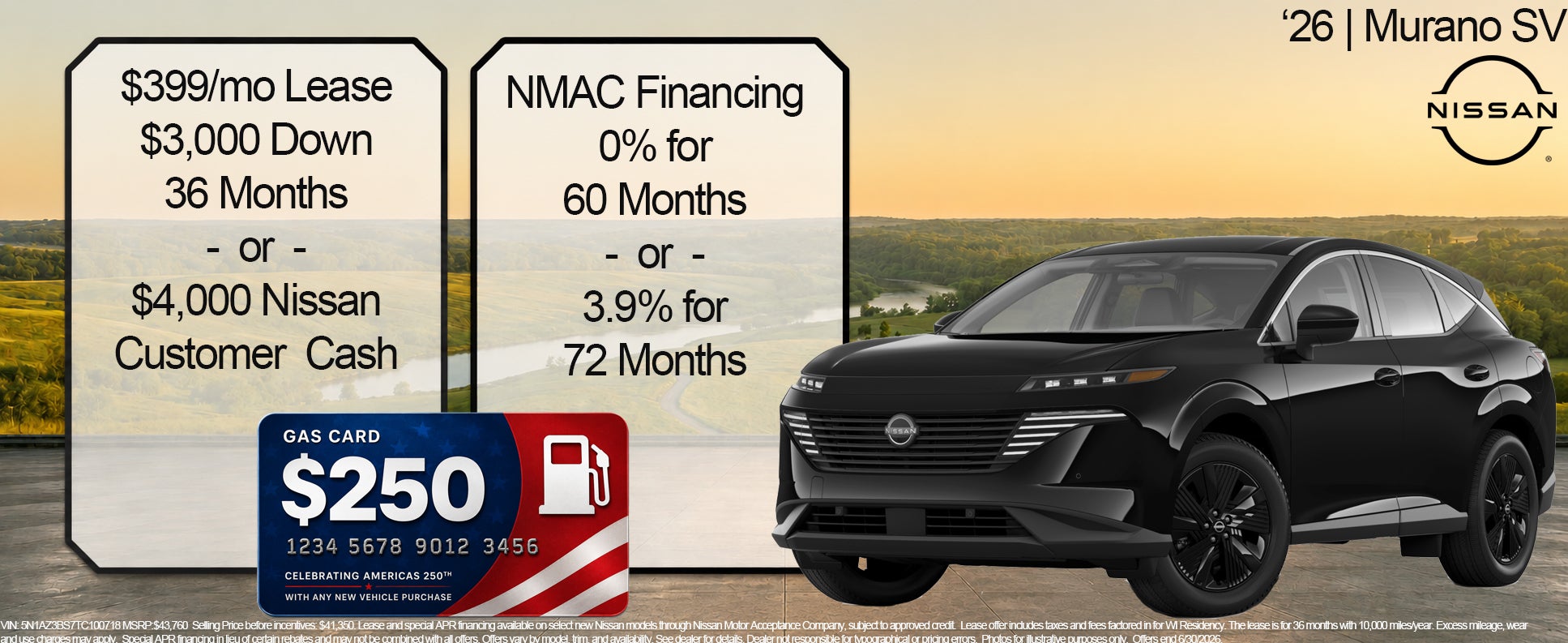 nissan murano ad 399 per month lease