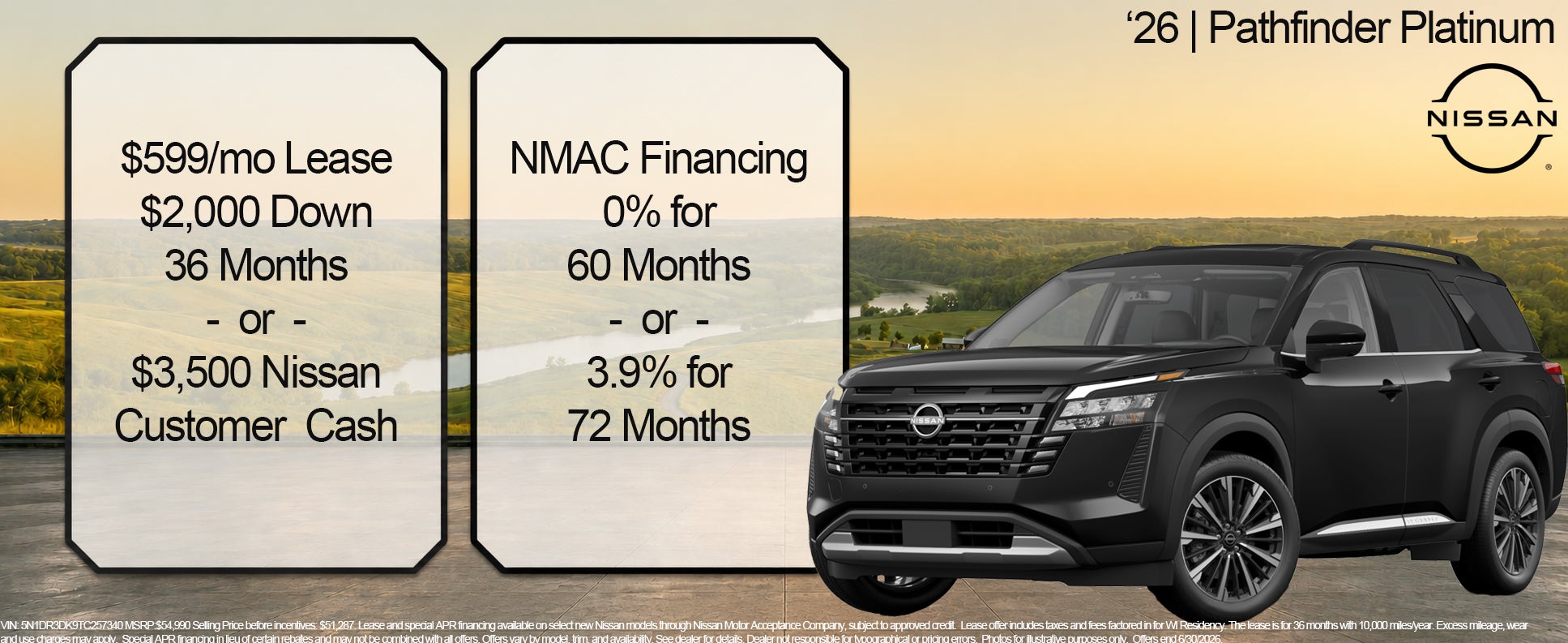nissan pathfinder ad 599 per month lease