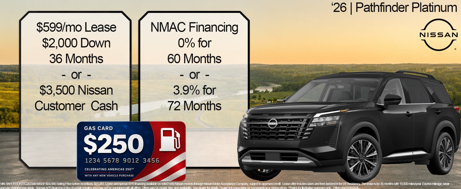 nissan pathfinder ad 599 per month lease